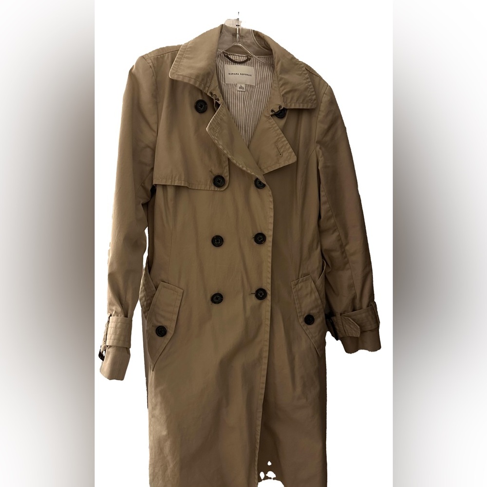 Banana Republic Women's Large Trench Coat (100% Cotton)